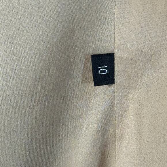 DD Collection Tan Pleated Trim Blazer Size 10 - Picture 2 of 5